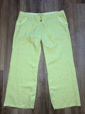 River Island Wide Leg Low Rise Linen Drawstring Pants with Unique Buttons, 16